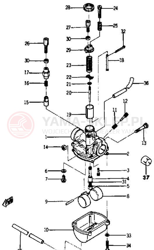Schemat "Gaźnik" do Yamaha YA6