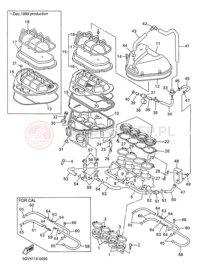 Schemat "Wtrysk paliwa" do Yamaha R6 YZFR6M/YZFR6MC