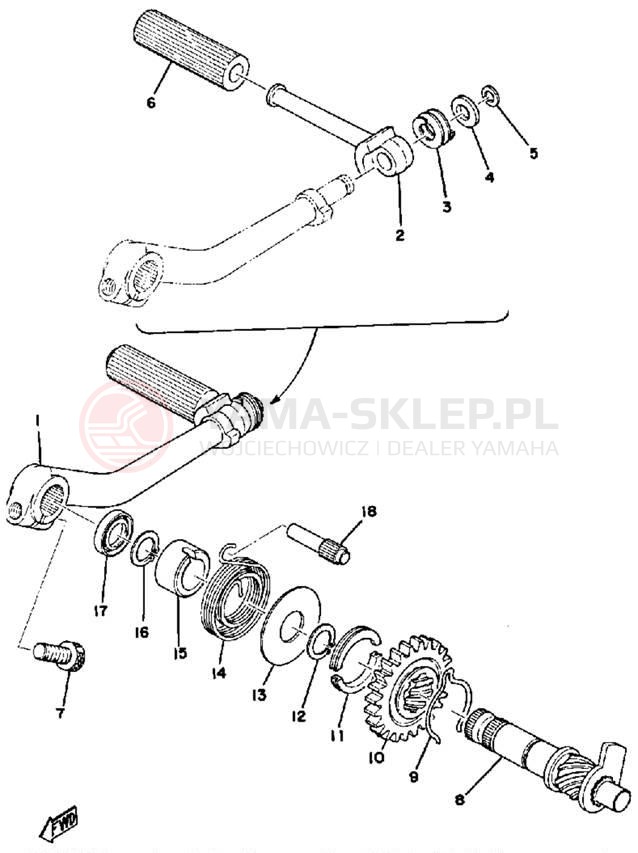 Schemat "rozrusznik" do Yamaha DT100C