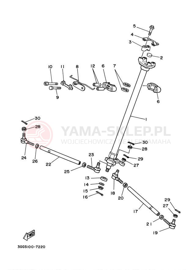 Schemat "Półki zawieszenia" do Yamaha BANSHEE YFZ350T