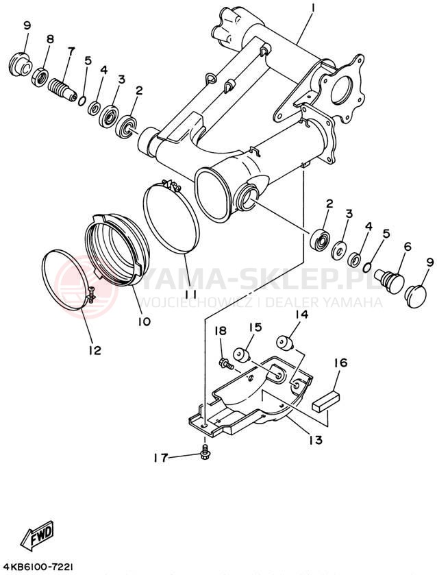 Schemat "wahacz" do Yamaha WOLVERINE YFM350FXP