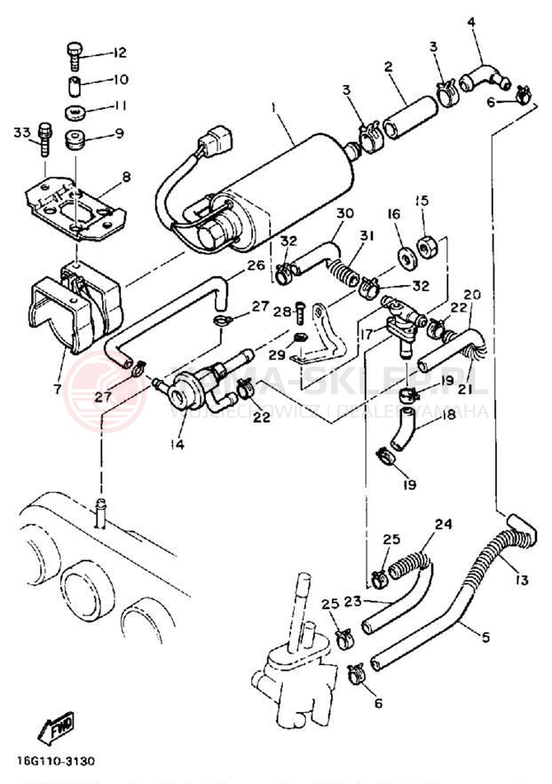 Schemat "Pompa paliwa" do Yamaha XJ650LJ