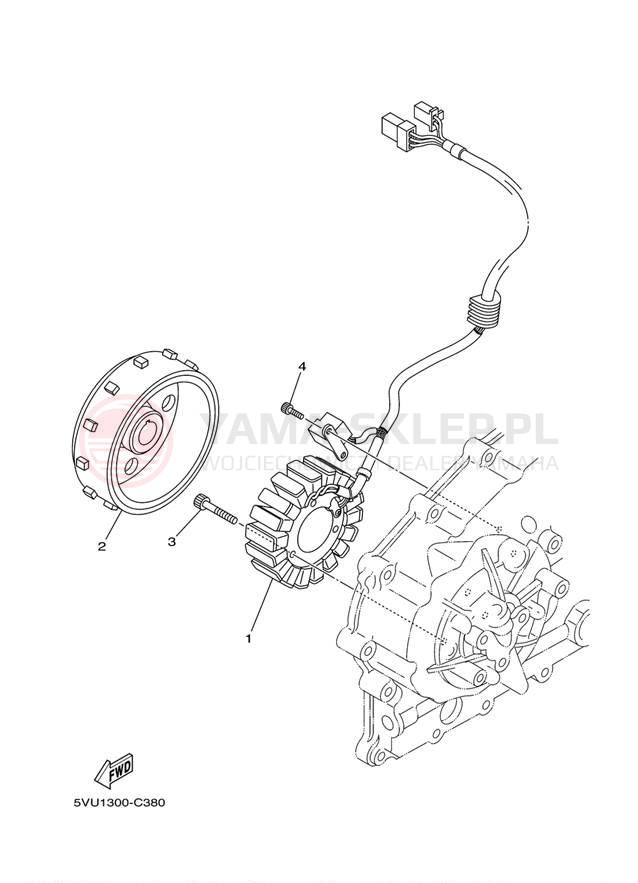 Schemat "prądnica" do Yamaha TMAX XP500YL