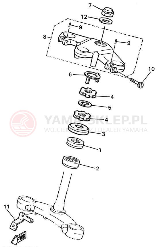Schemat "Półki zawieszenia" do Yamaha FZR600RLC/FZR600RL