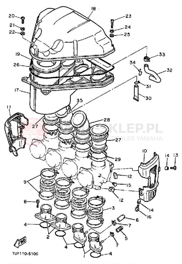 Schemat "Filtr powietrza" do Yamaha FAZER FZX700SC/FZX700S