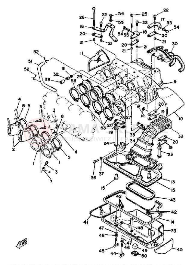Schemat "Wtrysk paliwa" do Yamaha XS1100SG