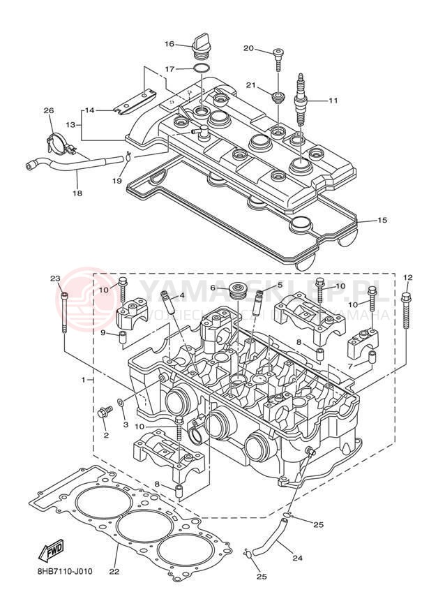 Schemat "głowica" do Yamaha FX NYTRO FX10DL