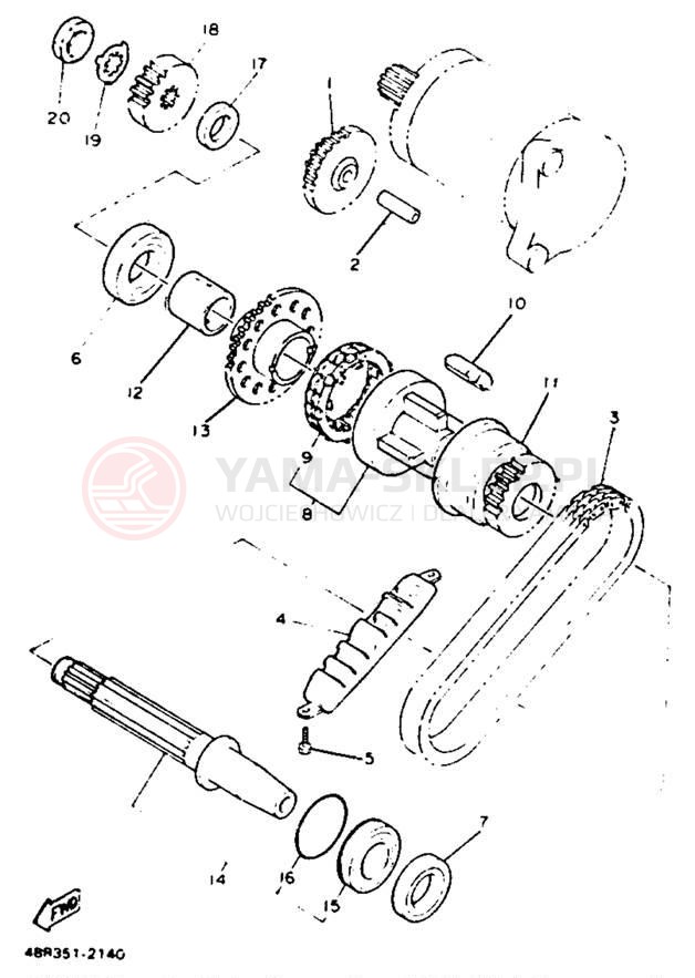 Schemat "rozrusznik" do Yamaha SECA II XJ600SDC/XJ600SD