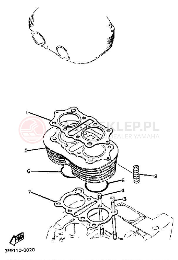 Schemat "cylinder" do Yamaha XS400SJ
