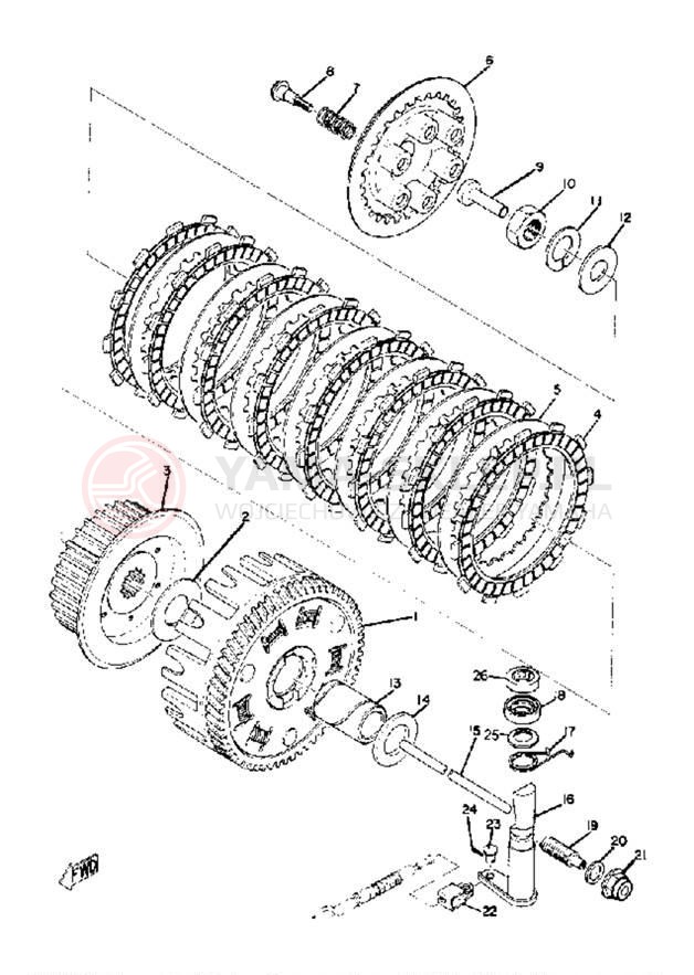 Schemat "sprzęgło" do Yamaha SC500A
