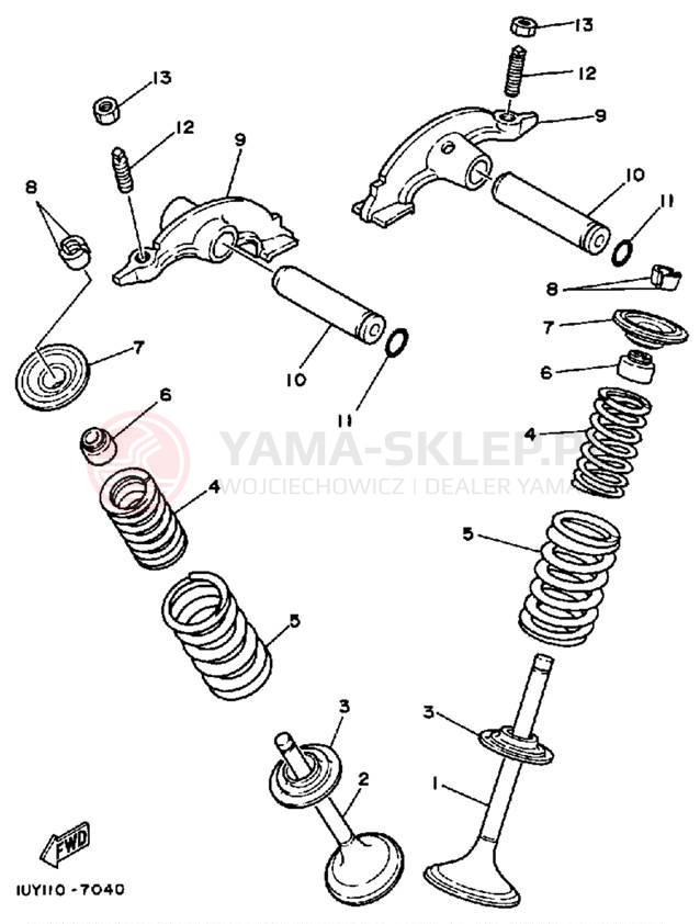 Schemat "zawory" do Yamaha BIG BEAR 4WD YFM350FWW