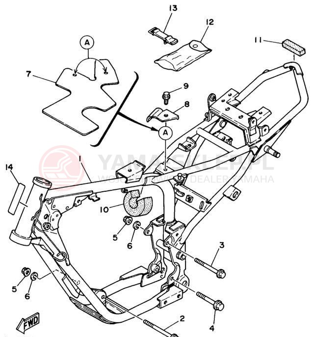Schemat "rama" do Yamaha RT100H
