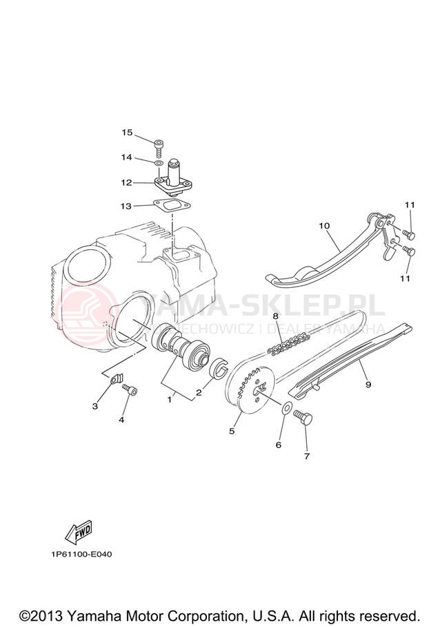 Schemat "Rozrząd - łańcuszek" do Yamaha TT-R50E ELECTRIC TTR50EV