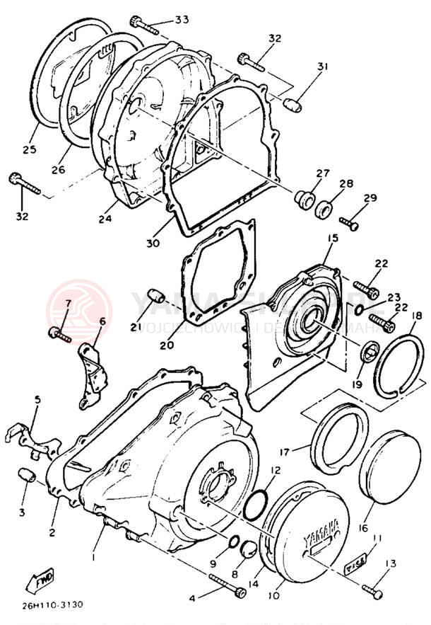 Schemat "Pokrywa silnika" do Yamaha XVZ12DL/XVZ12DKC2