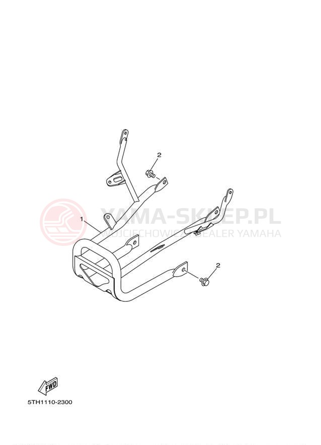 Schemat "osłona / stelaż" do Yamaha RAPTOR 80 YFM80WP
