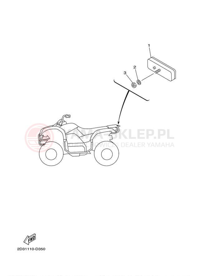 Schemat "układ elektryczny" do Yamaha GRIZZLY 80 YFM80GW