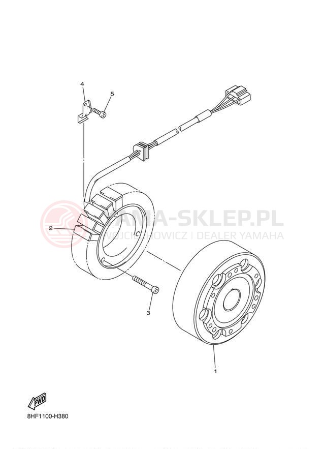 Schemat "prądnica" do Yamaha VECTOR RS90PBB/RS90PBR