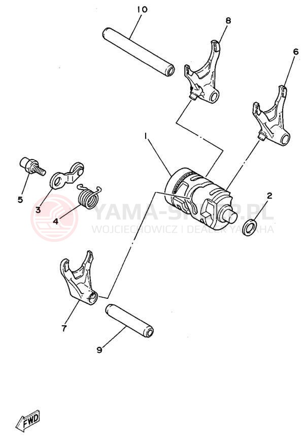 Schemat "Wodziki, automat" do Yamaha WR250ZF