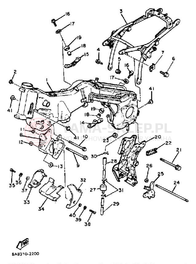 Schemat "rama" do Yamaha XV920RJ