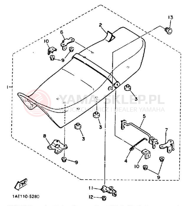 Schemat "siedzenie" do Yamaha FZ750SC/FZ750S