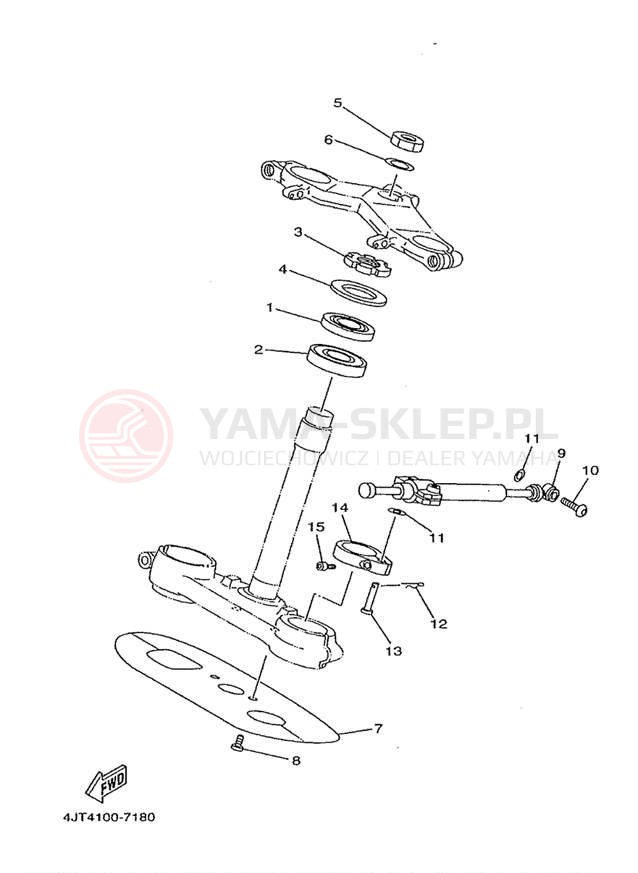 Schemat "Półki zawieszenia" do Yamaha TZ125 TZ125