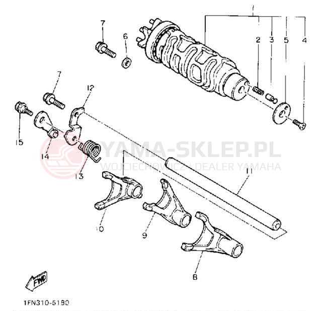 Schemat "Wodziki, automat" do Yamaha FZR1000D/FZR1000DC