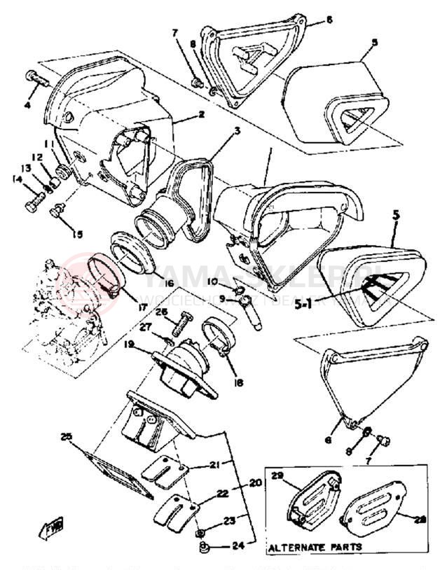 Schemat "Wtrysk paliwa" do Yamaha YZ100E