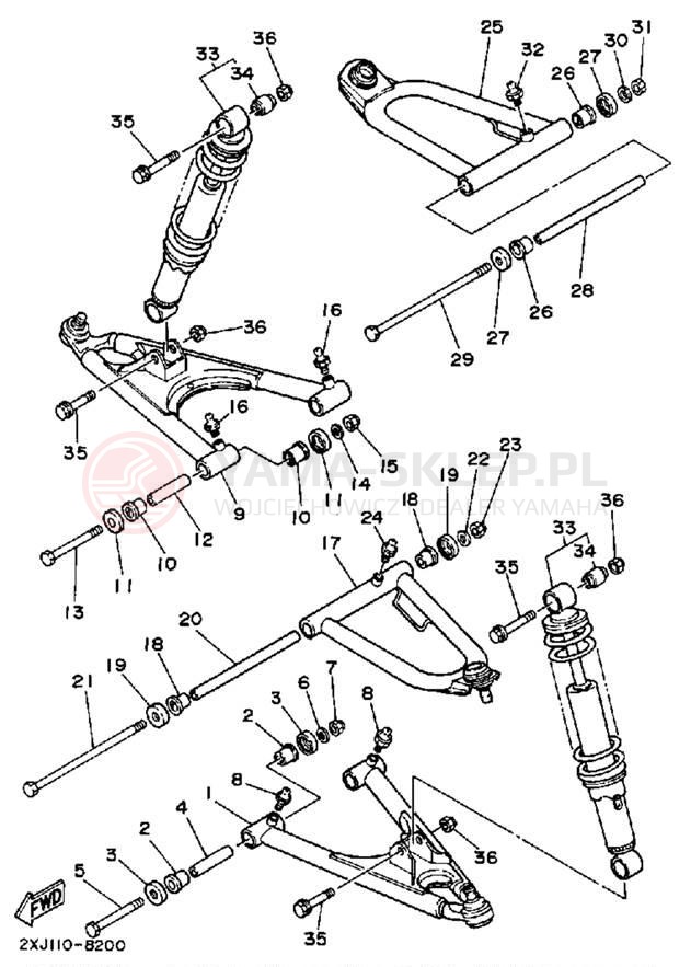 Schemat "Koło przód" do Yamaha BLASTER YFS200B
