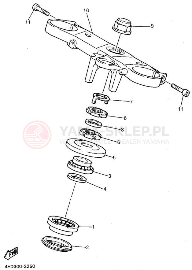 Schemat "Półki zawieszenia" do Yamaha YZF750RF/YZF750RFC