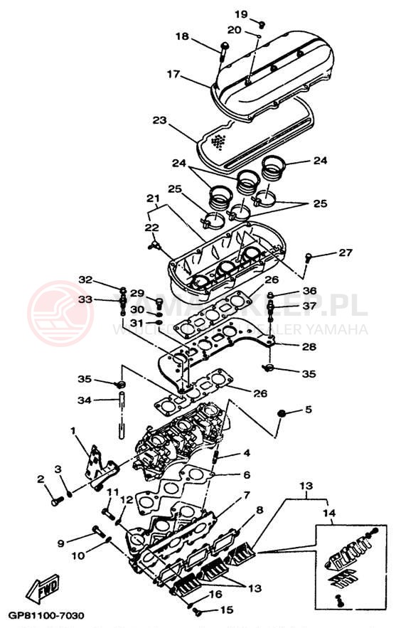Schemat "Wtrysk paliwa" do Yamaha EXCITER SINGLE EXS1200W