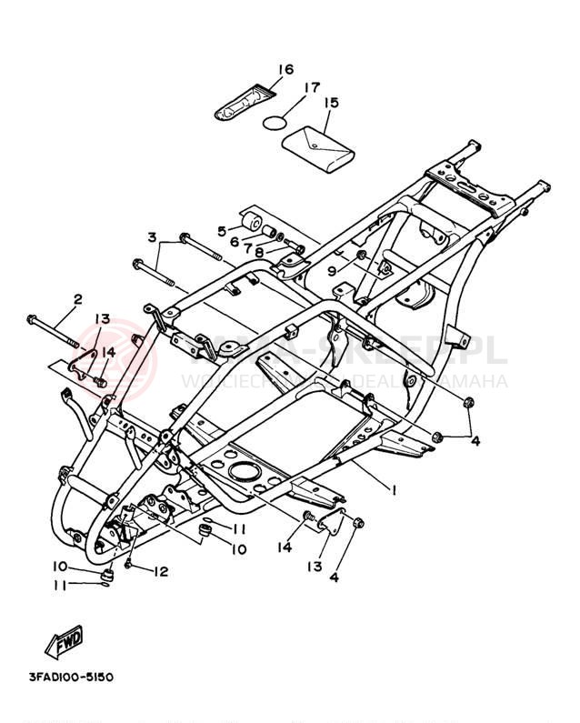 Schemat "rama" do Yamaha BREEZE YFA1J