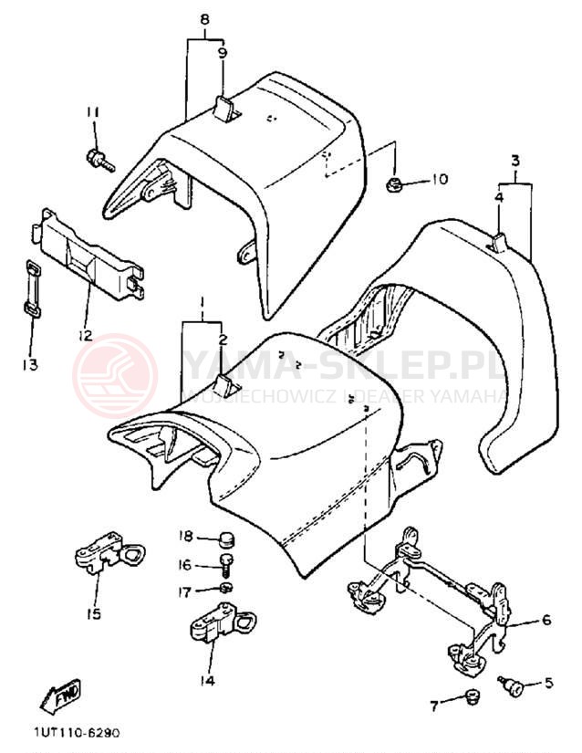 Schemat "siedzenie" do Yamaha V-MAX 1200 VMX12SC/VMX12S