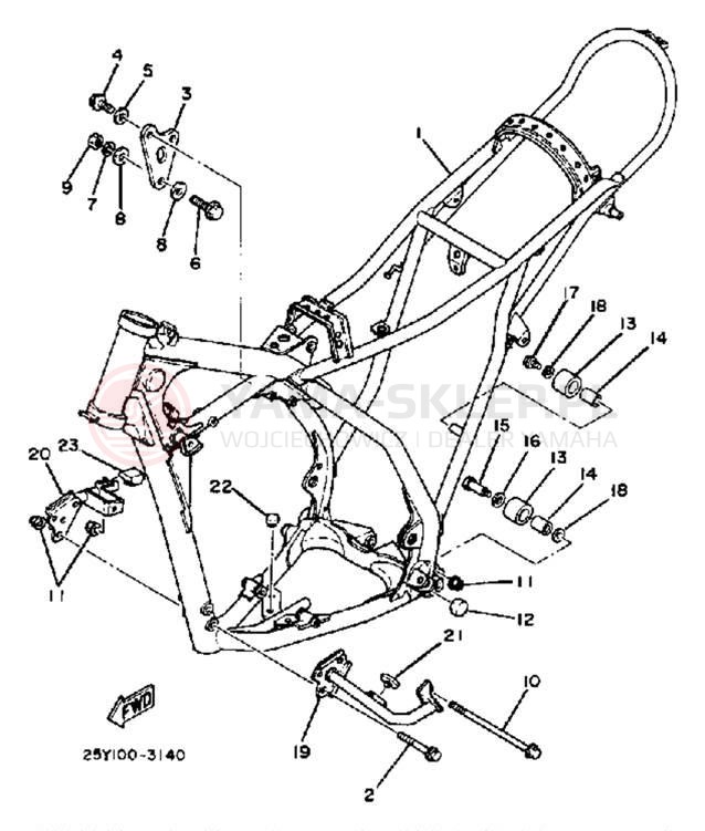 Schemat "rama" do Yamaha IT250K