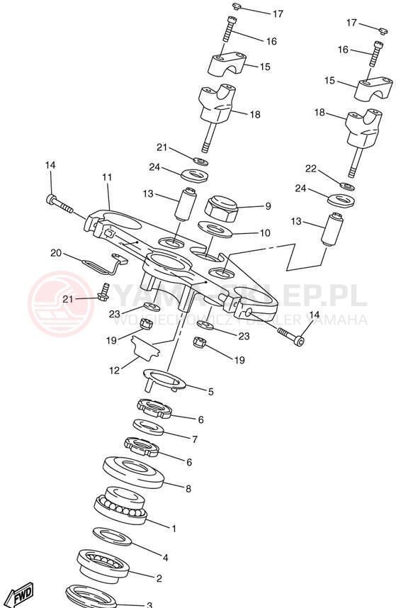 Schemat "Półki zawieszenia" do Yamaha FZ1 FZS1000N/FZS1000NC