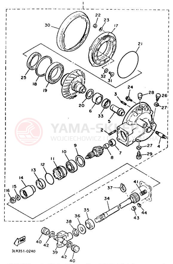 Schemat "Wał napędowy" do Yamaha V-MAX 1200 VMX12E/VMX12EC