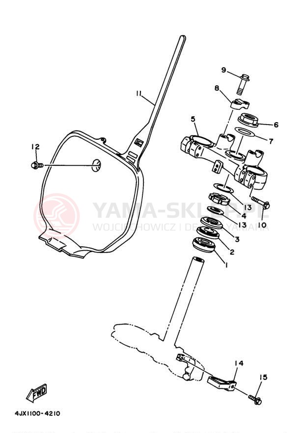 Schemat "Półki zawieszenia" do Yamaha WR250ZJ