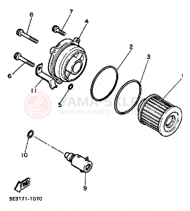 Schemat "Filtr oleju" do Yamaha VIRAGO 700 XV700SS/XV700SSC
