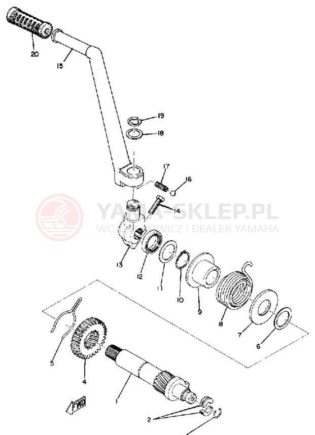 Schemat "kopniak" do Yamaha TX750