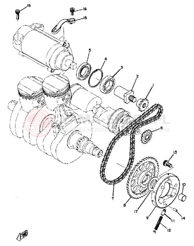 Schemat "rozrusznik" do Yamaha XS500B