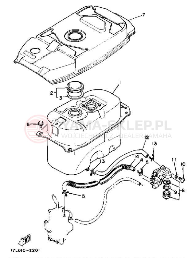 Schemat "zbiornik paliwa" do Yamaha CV50L