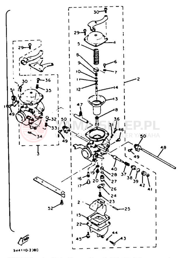 Schemat "Gaźnik" do Yamaha XS650SK