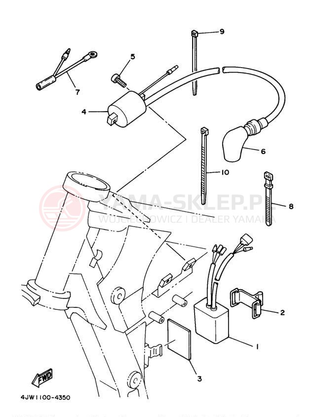 Schemat "układ elektryczny" do Yamaha WR250ZJ
