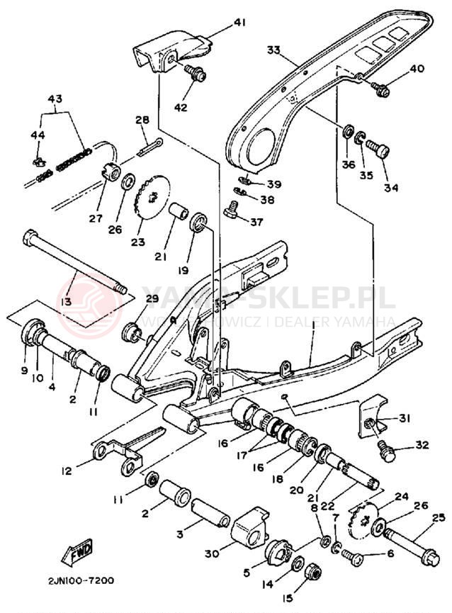 Schemat "wahacz" do Yamaha BIG WHEEL BW350U