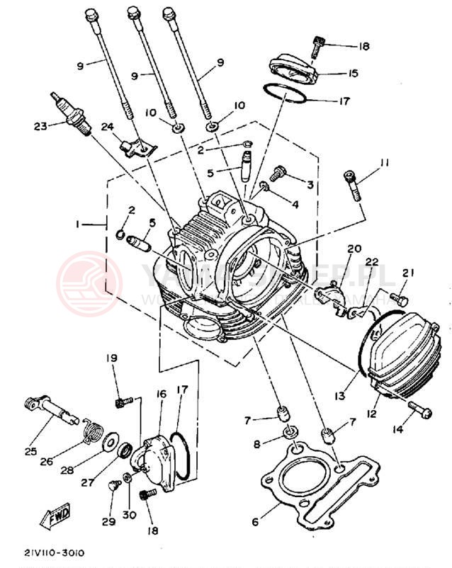 Schemat "głowica" do Yamaha YTM200L YTM200K
