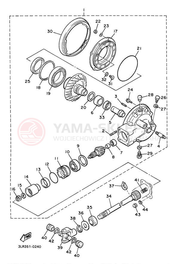 Schemat "Wał napędowy" do Yamaha V-MAX 1200 VMX12KC/VMX12K