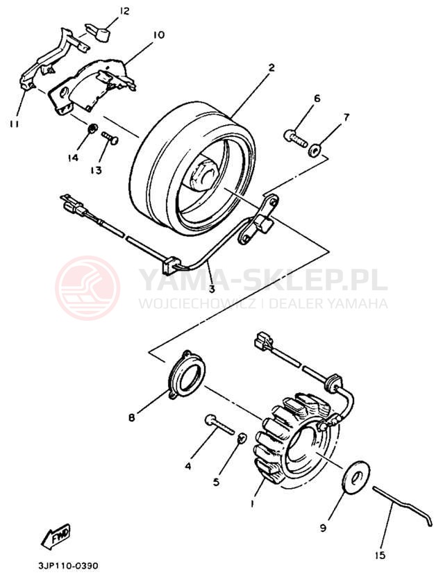 Schemat "prądnica" do Yamaha V-MAX 1200 VMX12AC/VMX12A