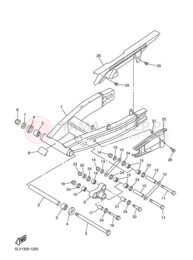 Schemat "wahacz" do Yamaha FZ1 FZS1000P/FZS1000PC
