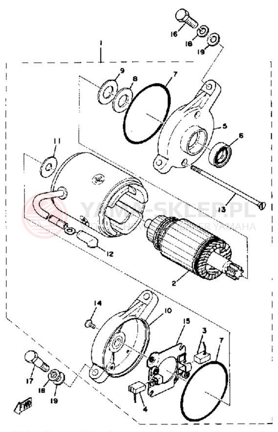 Schemat "rozrusznik" do Yamaha XS650D
