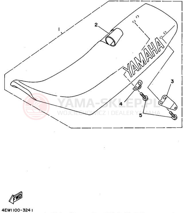 Schemat "siedzenie" do Yamaha YZ250G1