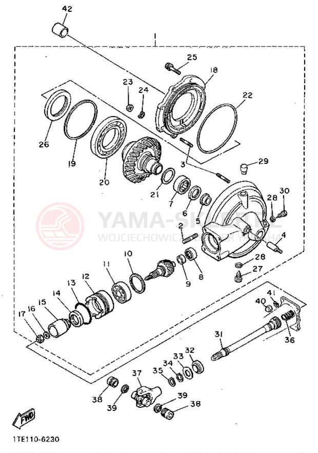 Schemat "Wał napędowy" do Yamaha VIRAGO 750 XV750DC/XV750D